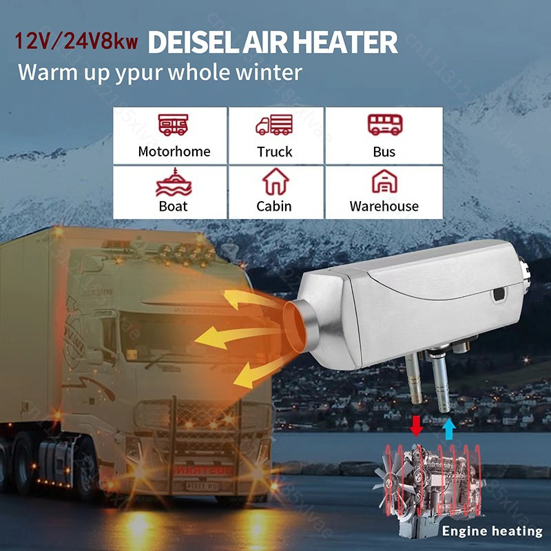 Diesel Heater 8Kw Rv Camper - Vehicle Heating Spare Hardware 12V 8KW