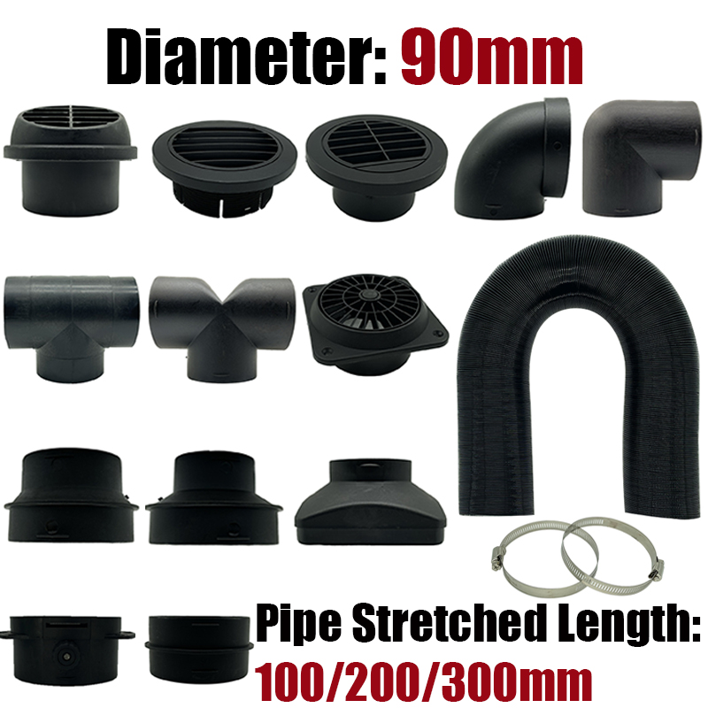 Diesel Heater Ducting Kit - Car Air Diesel Heater 90mm Diameter