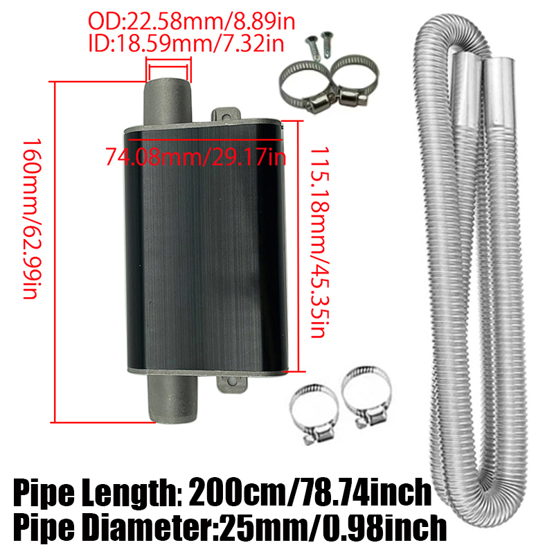 200cm Car Air Diesel Parking H - đánh giá và giá Diesel Heater Silencer Muffler