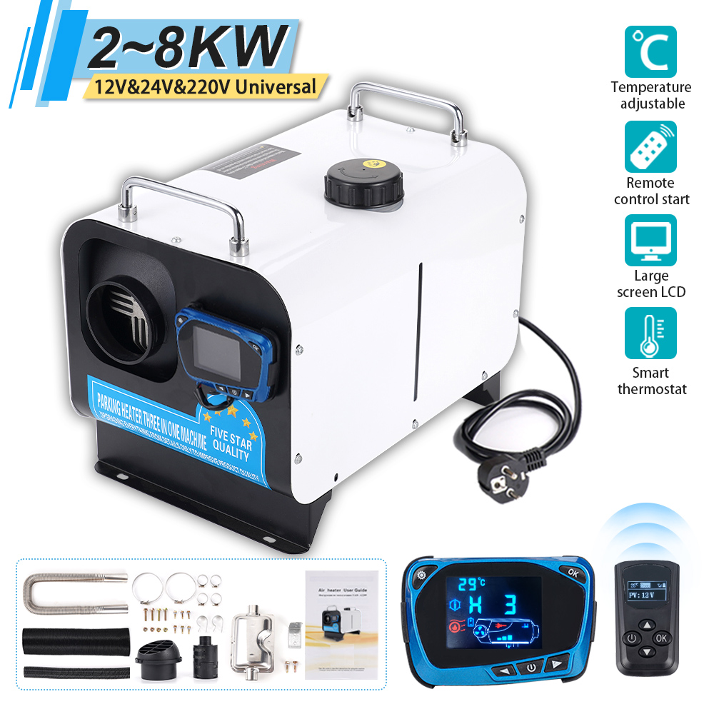 2-8KW 12V&24V&220V Car Diesel  - đánh giá và giá Diesel Parking Heater 8Kw 24V
