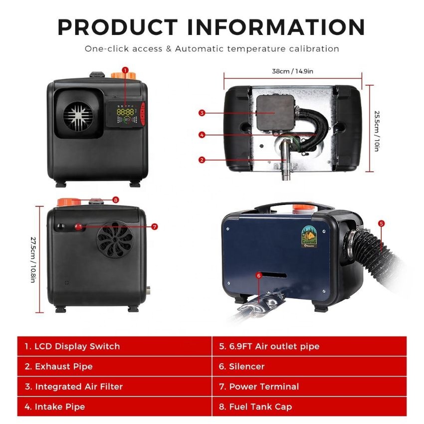 12V/24V 8KW Diesel Heater, 110 - đánh giá và giá Diesel Heater 8Kw Rv Camper