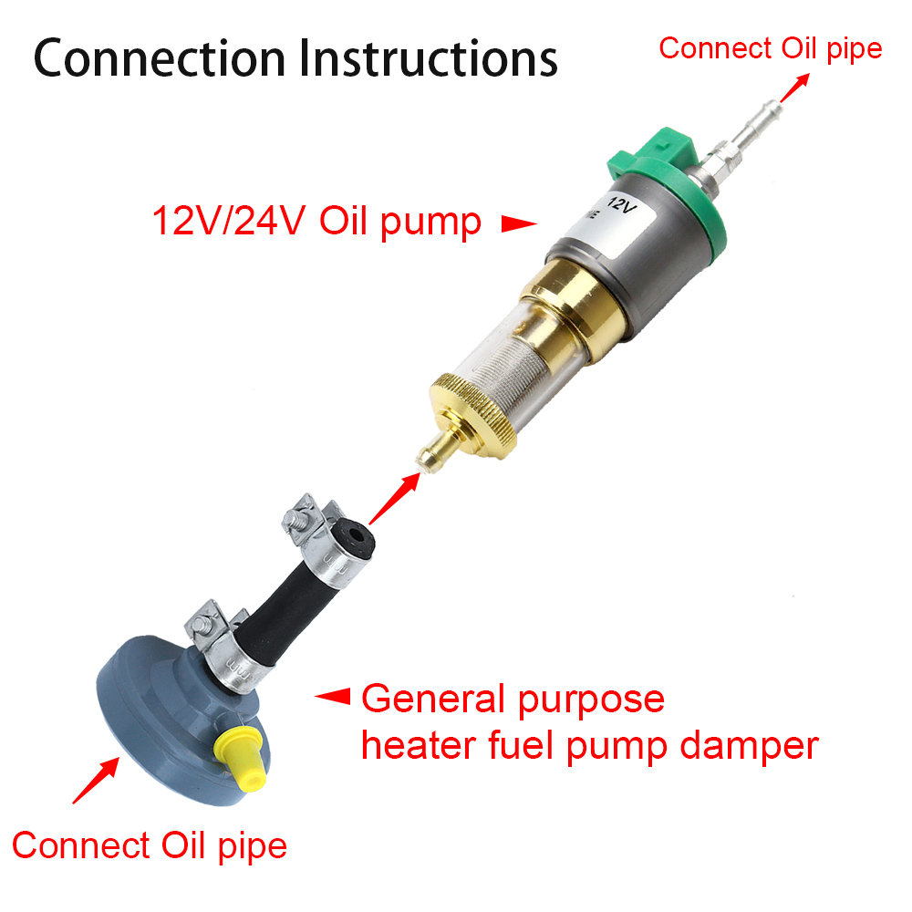 Universal Heater Fuel Pump Dam - đánh giá và giá Diesel Heater Silencer Muffler