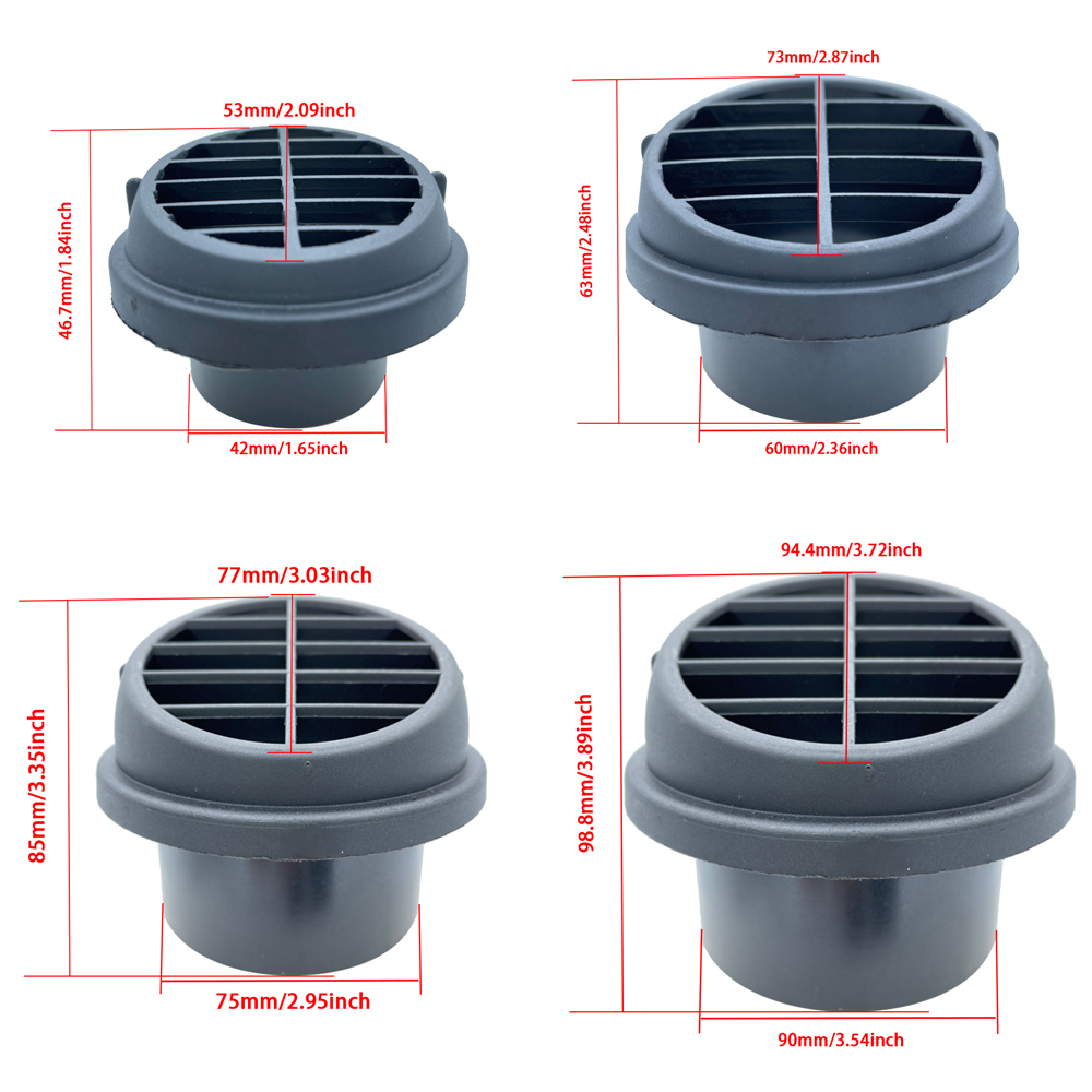 42/60/75/90mm Heater Parking H - đánh giá và giá Diesel Heater Ducting Kit
