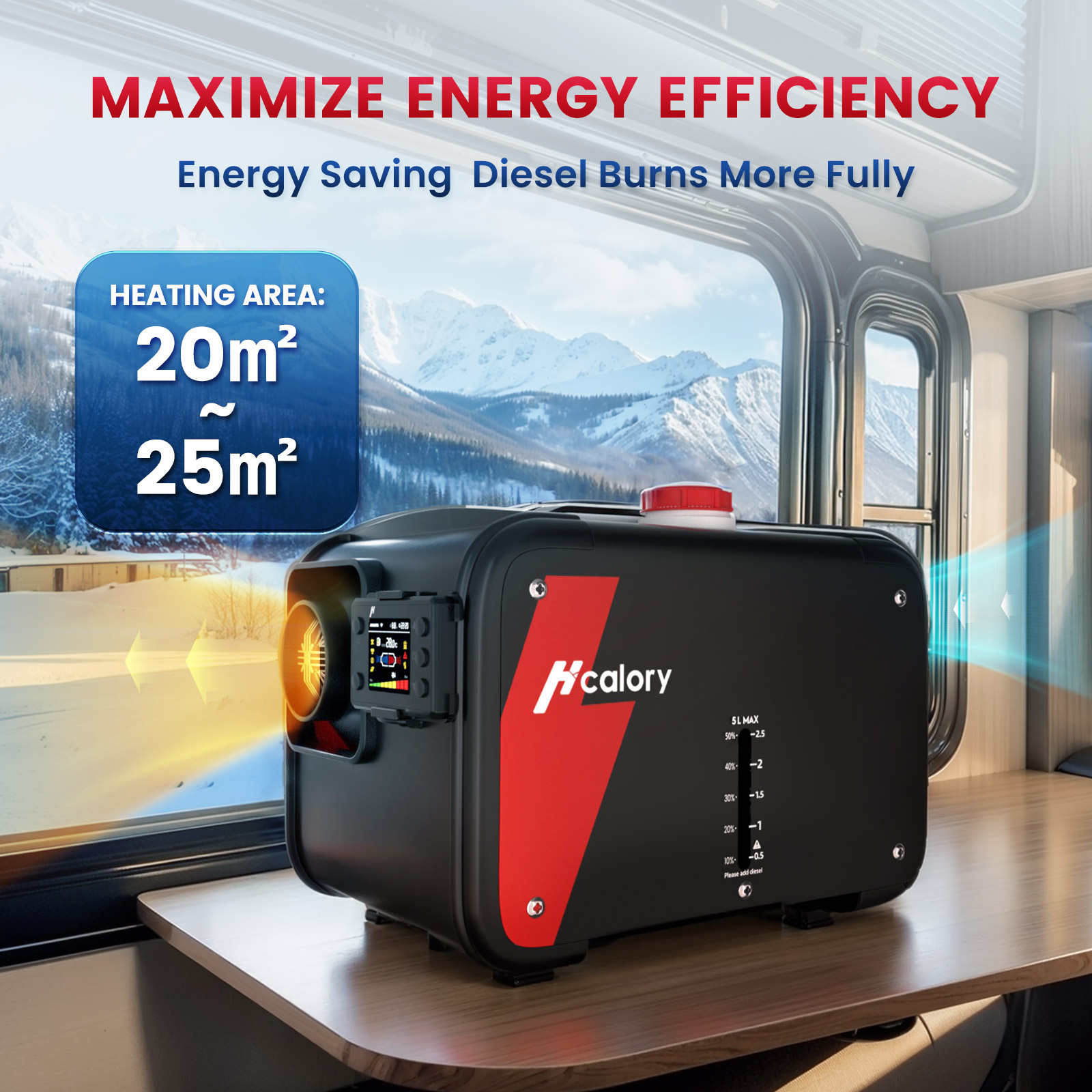 Hcalory HC1-H 8KW 12V All in O - đánh giá và giá Diesel Heater 8Kw Rv Camper