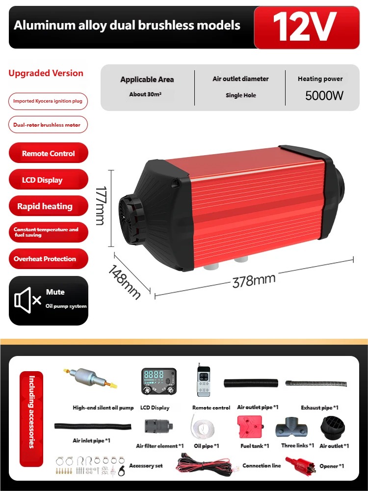 12V 5KW Split Diesel Air Heate - đánh giá và giá Parking Heater Remote Control Kit